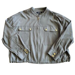 Ellen Tracy Full Zip Bomber Jacket